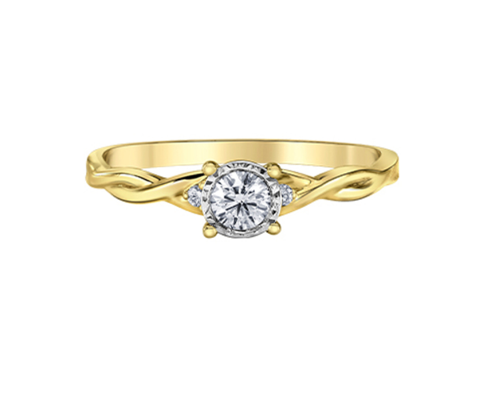 BAGUE EN OR SERTIE DE DIAMANTS - CR DX970YW20 - BIJOUX CANADIEN BAGUE EN OR SERTIE DE DIAMANTS - CR DX970YW20 - BIJOUX CANADIEN