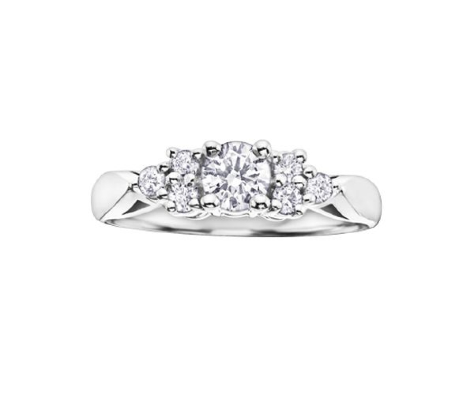 BAGUE EN OR 14K BLANC SERTIE DE DIAMANTS - CR DD2106 - BIJOUX CANADIEN BAGUE EN OR 14K BLANC SERTIE DE DIAMANTS - CR DD2106 - BIJOUX CANADIEN