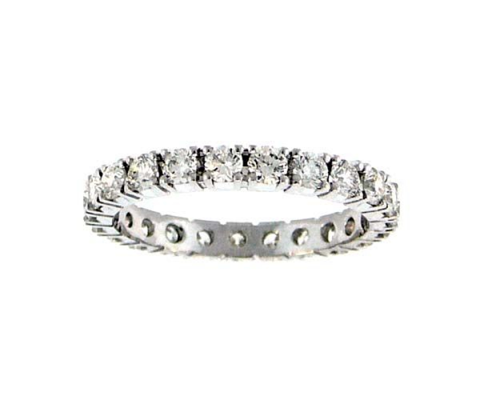 JONC ÉTERNITÉ EN OR 14K BLANC SERTI DE CUBIQUES ZIRCONIAS - GA ET22 5 - BIJOUTERIE SUISSE INC. JONC ÉTERNITÉ EN OR 14K BLANC SERTI DE CUBIQUES ZIRCONIAS - GA ET22 5 - BIJOUTERIE SUISSE INC.