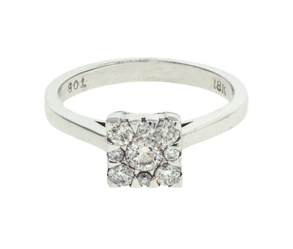 BAGUE EN OR 18K BLANC SERTIE DE DIAMANTS - S LR0854W - BIJOUX D'IMPORTATION BAGUE EN OR 18K BLANC SERTIE DE DIAMANTS - S LR0854W - BIJOUX D'IMPORTATION