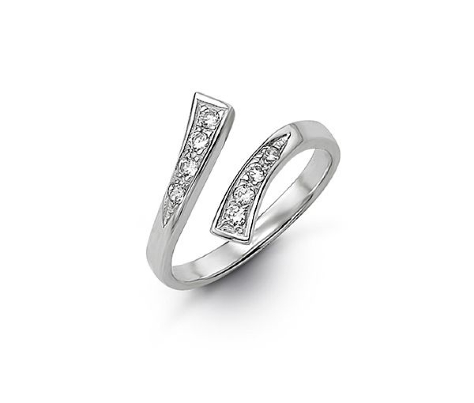 BAGUE D'ORTEIL EN OR BLANC SERTIE DE CUBIQUES ZIRCONIAS - SY 7004 - BIJOUX D'IMPORTATION BAGUE D'ORTEIL EN OR BLANC SERTIE DE CUBIQUES ZIRCONIAS - SY 7004 - BIJOUX D'IMPORTATION