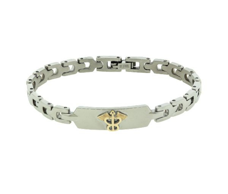 BRACELET MEDICAL ACIER 10K 5.5MM 7.5'' - WB BD37 - MEDICO BELLO BRACELET MEDICAL ACIER 10K 5.5MM 7.5'' - WB BD37 - MEDICO BELLO