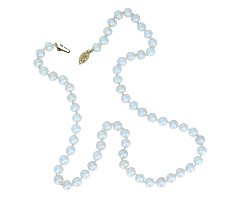 COLLIER PERLE D'EAU DOUCE AVEC FERMOIR EN OR - CG NF463W18 - PERLE D'IMPORTATION COLLIER PERLE D'EAU DOUCE AVEC FERMOIR EN OR - CG NF463W18 - PERLE D'IMPORTATION