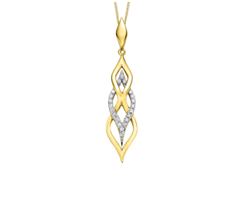PENDENTIF EN OR SERTI DE DIAMANTS - CR DD2506Y - BIJOUX CANADIEN PENDENTIF EN OR SERTI DE DIAMANTS - CR DD2506Y - BIJOUX CANADIEN