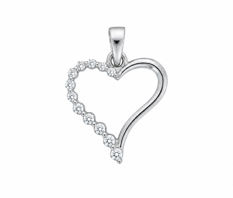 PENDENTIF COEUR AJOURÉ AVEC CUBIQUES ZIRCONIAS PENDENTIF COEUR AJOURÉ AVEC CUBIQUES ZIRCONIAS