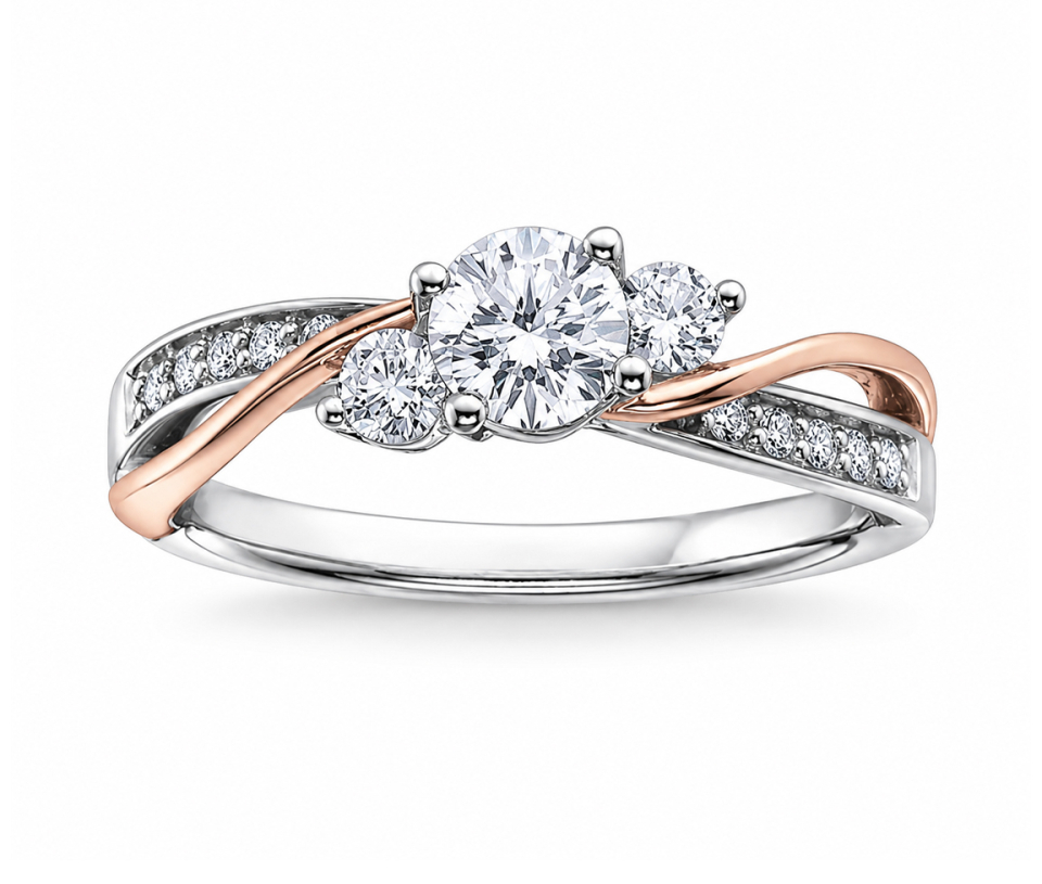 BAGUE AVEC DIAMANTS CANADIENS ET DE DIAMANTS BAGUE AVEC DIAMANTS CANADIENS ET DE DIAMANTS