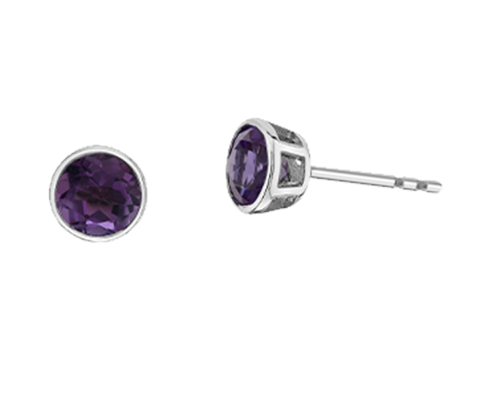 BOUCLES FIXES EN OR JAUNE OU BLANC SERTIES DE PIERRES DE NAISSANCES DIVERSES - CR DX959WAM - BIJOUX CANADIEN BOUCLES FIXES EN OR JAUNE OU BLANC SERTIES DE PIERRES DE NAISSANCES DIVERSES - CR DX959WAM - BIJOUX CANADIEN