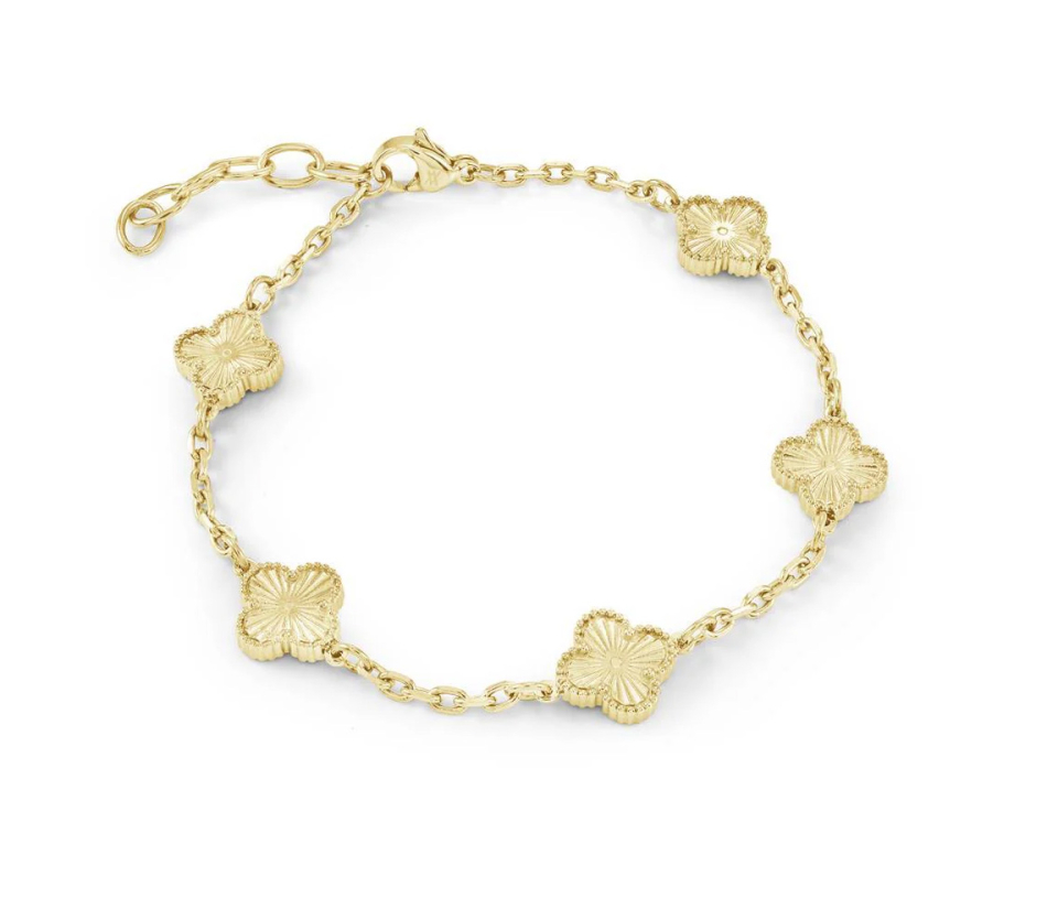 BRACELET TRÈFLES EN ACIER BRACELET TRÈFLES EN ACIER