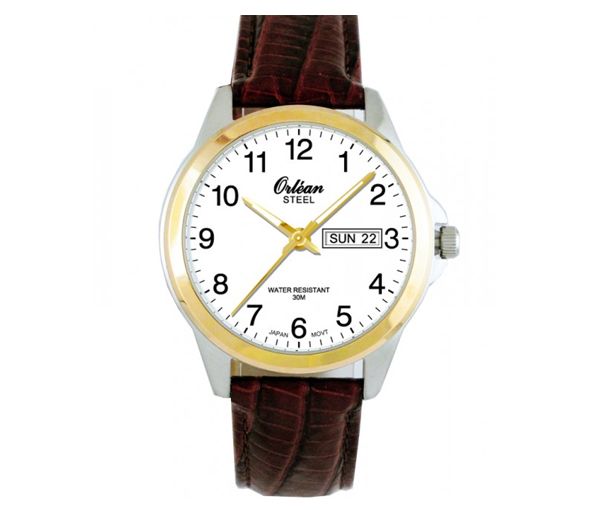 M.H.ORLÉAN ECONO ACIER 2T CUIR BRUN DATE - BA ME2694BR - ORLEAN