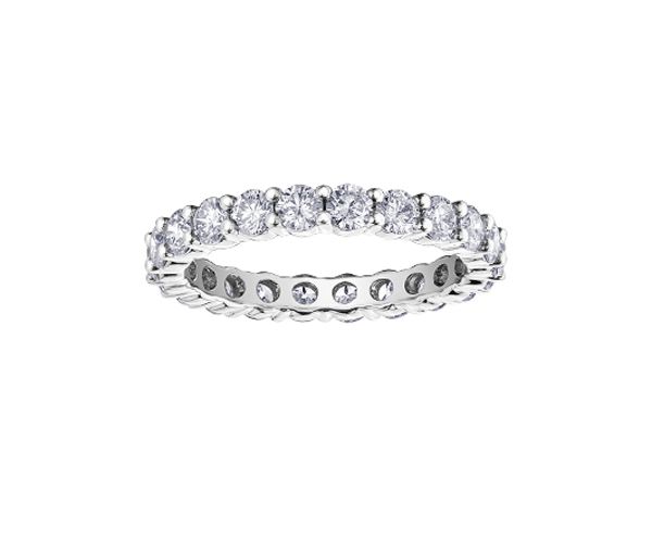 JONC ÉTERNITÉ EN OR 10K BLANC SERTI DE DIAMANTS - CR 50G03W200 - BIJOUX CANADIEN