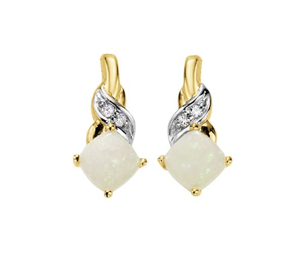 BOUCLES FIXE 10K OPALE 4=0,02 DIAM I1-I2 - CR DD2493 - BIJOUX CANADIEN