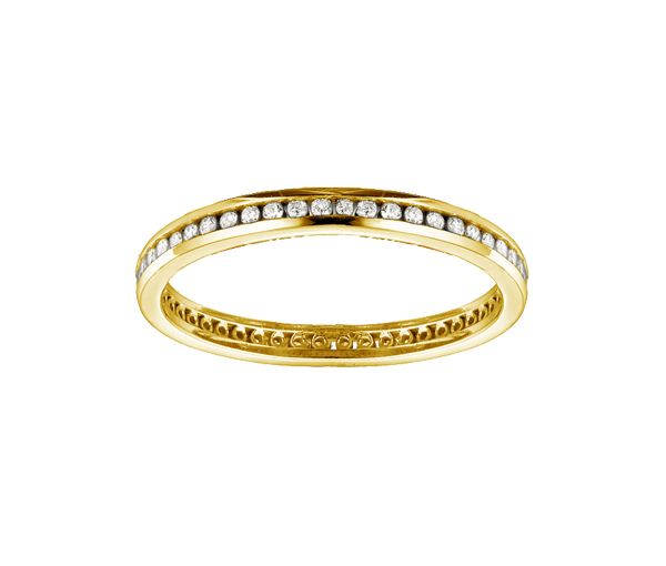 JONC ÉTERNITÉ EN OR 14K SERTI DE DIAMANTS - CR DX179Y 25 - BIJOUX CANADIEN
