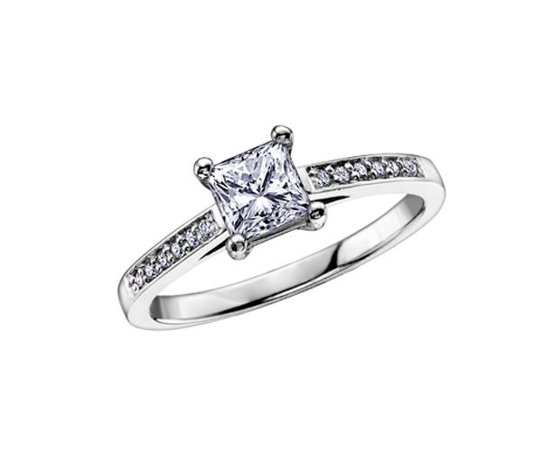 BAGUE EN OR BLANC SERTIE DE DIAMANTS - CR DX452W31 - BIJOUX CANADIEN