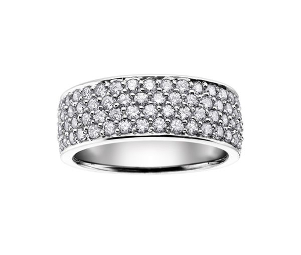 JONC ÉTERNITÉ EN OR 14K BLANC SERTI DE DIAMANTS - CR DX460W100 - BIJOUX CANADIEN