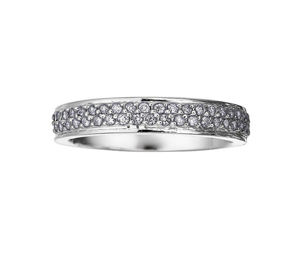 JONC ÉTERNITÉ EN OR 14K BLANC SERTI DE DIAMANTS - CR DX460W33 - BIJOUX CANADIEN