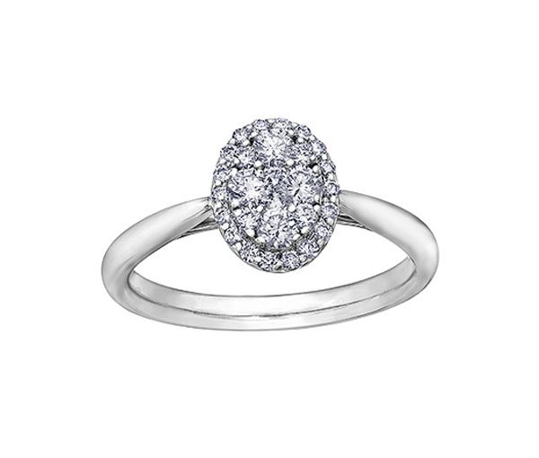 BAGUE EN OR BLANC SERTIE DE DIAMANTS - CR DX730W50 - BIJOUX CANADIEN