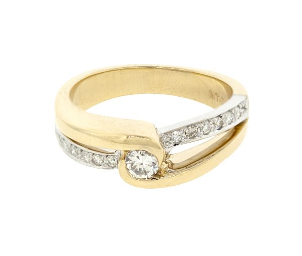 BAGUE 14K 2T 0,18 I1+12=0,10 DIAMANT SI2 - MK 1777L 28 - FAIT AU CANADA