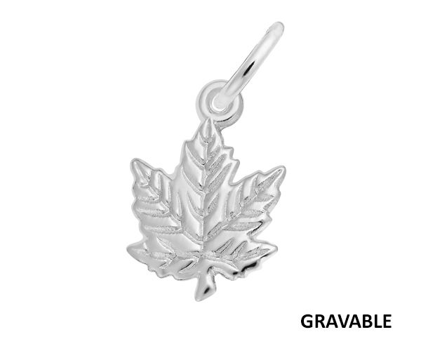 PENDENTIF 14K BLANC FEUILLE ERABLE - NU 0103 14W - NUCO/REMBRANDT 