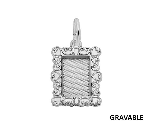 PENDENTIF 14K BLANC MINI CADRE - NU 0240 14W - NUCO/REMBRANDT 