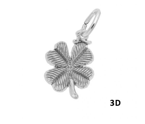 PENDENTIF 14K BLANC TRÈFLE - NU 0393 14W - NUCO/REMBRANDT 