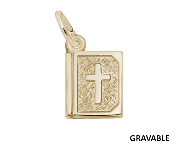 PENDENTIF ARGENT/PVD OR BIBLE GRAVABLE - NU 1228 PL - NUCO/REMBRANDT 