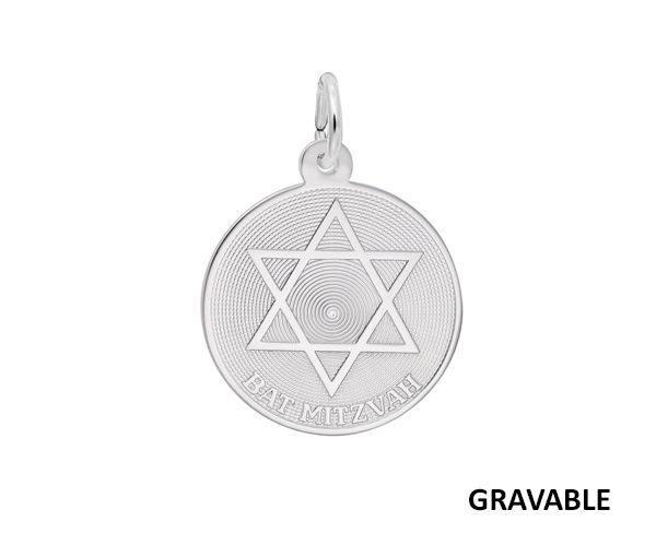 PENDENTIF 14K BAT MITHZVAH 18.7X18.7MM - NU 3776 14W - NUCO/REMBRANDT 