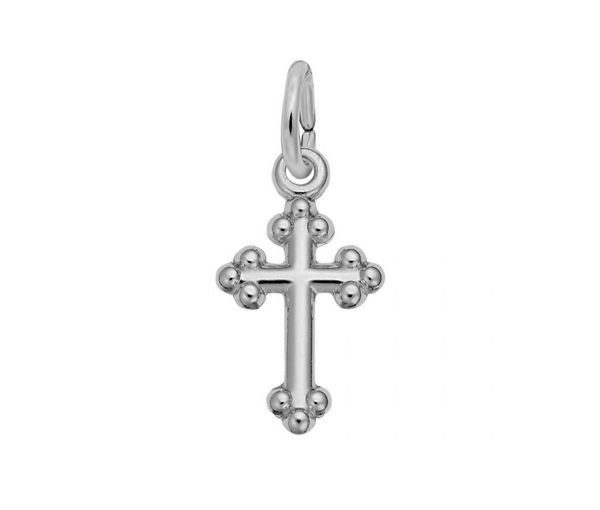 PENDENTIF 14K BLANC CROIX BOTANIQUE - NU 4433 14W - NUCO/REMBRANDT 