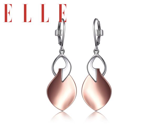 BOUCLES ELLE ARGENT 2T ROSE PÉTALE - PJ 32LC5XA003 - ELLE