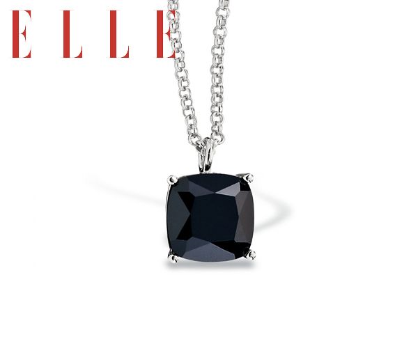 COLLIER ELLE ARGENT CZ NOIR 16+2 - PJ R0LAKC6244 - ELLE