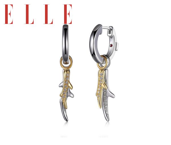 BOUCLES ARGENT 2TONS ISLAND LIFE CZ - PJ R2LC84CG0P - ELLE