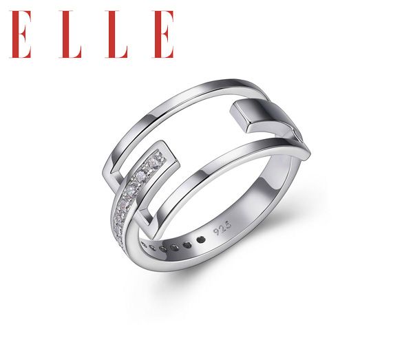 BAGUE ELLE ARGENT HORIZON CZ GR:7 - PJ R4LA9Q00AC - ELLE