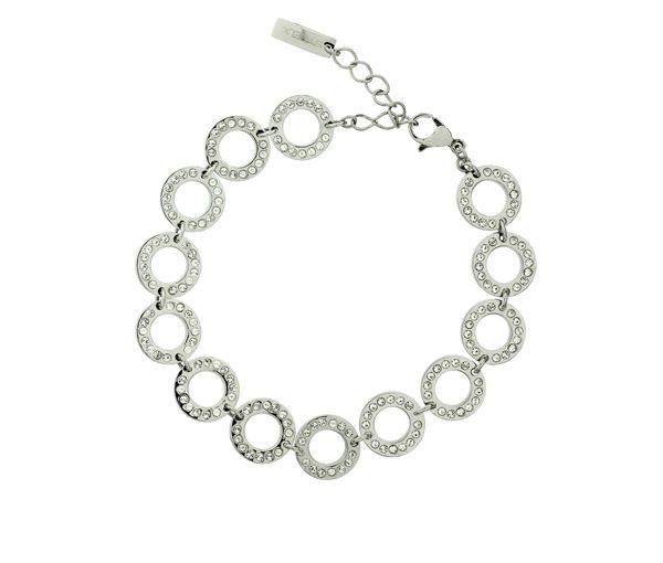 BRACELET ACIER CERCLES CZ 7+1 - PJ T1X0410000 - STEELX