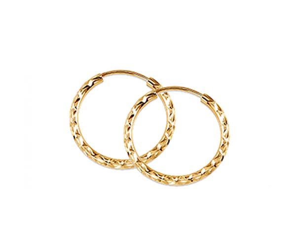 BOUCLE DORMEUSES 10K 19MM TAILLE DIAMANT - SY 1152 - BIJOUX D'IMPORTATION