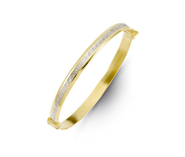 BRACELET 10K 2T VERSACE 6MM LARGEUR - SY 1814 - BIJOUX D'IMPORTATION