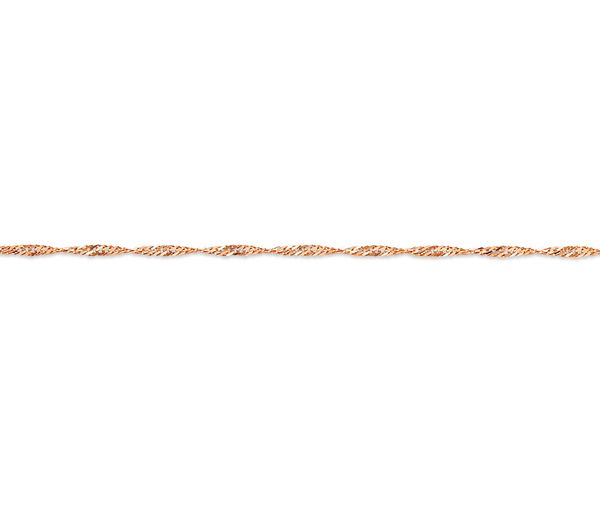 CHAINE 10K ROSE SINGAPOUR 1.1MM 16"-18 - SY 2012R18 - BIJOUX D'IMPORTATION