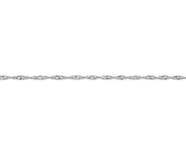 CHAINE SINGAPOUR 10K BLANC 18'' 1.25MM - SY 2047 18 - BIJOUX D'IMPORTATION
