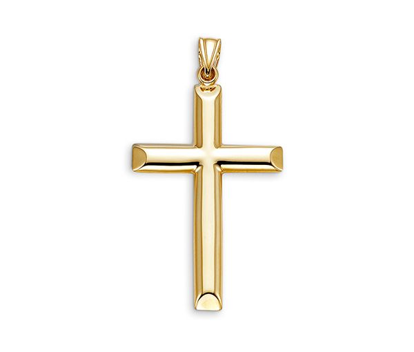 PENDENTIF 10K CROIX UNI - SY 3141 - BIJOUX D'IMPORTATION