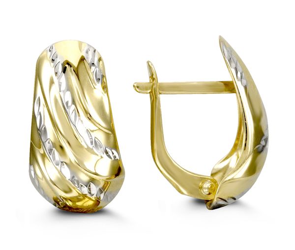 BOUCLES EN OR 2 TONS - SY 6090 - BIJOUX D'IMPORTATION