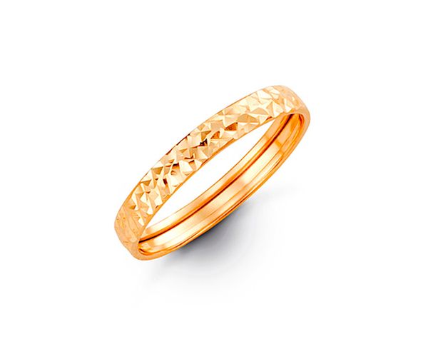 JONC EN OR TAILLÉ DIAMANT - SY 7501/5 - BIJOUX D'IMPORTATION