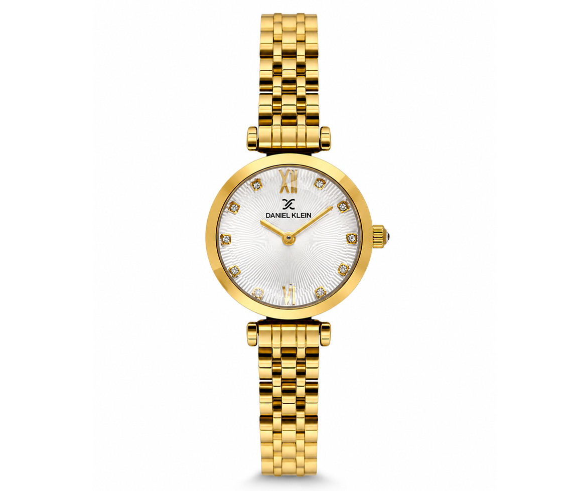 MONTRE DANIEL KLEIN AVEC VERRE BIZAUTÉ ET CZ - BA DK14094/2 - DANIEL KLEIN