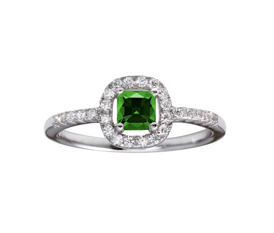 BAGUE EN ARGENT RHODIÉ SERTIE DE CUBIQUES ZIRCONIAS DE COULEURS VARIÉES - SP BGR01222G6 - BIJOUX D'IMPORTATION