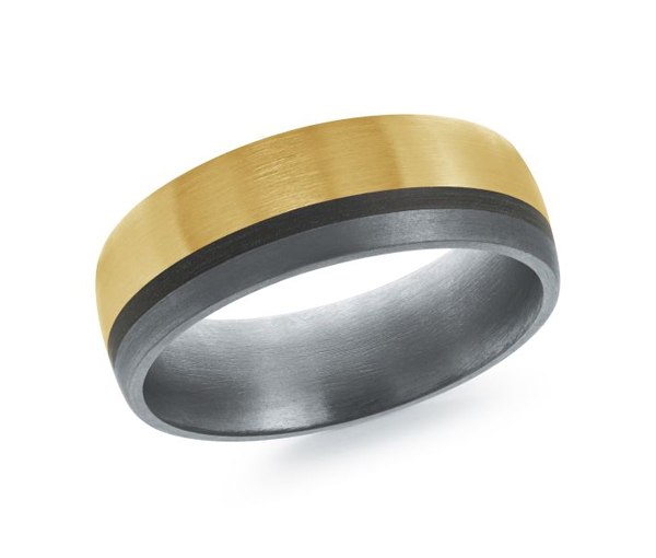 JONC EN TANTALE, OR 14K ET FIBRE DE CARBONE - ML MRDTS027Y - MALO 