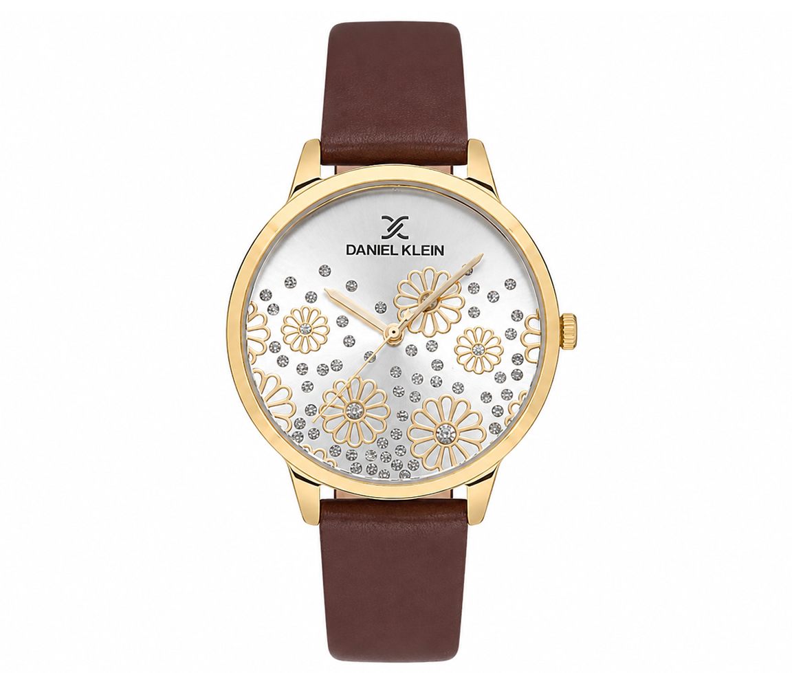MONTRE DANIEL KLEIN FLORALE AVEC CZ - BA DK13459/3 - DANIEL KLEIN