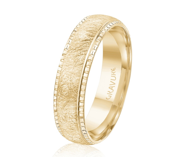 JONC EN OR OU EN PLATINE AVEC MOTIF SCRATCH AU CENTRE - ML GH1284Y10 - MALO 