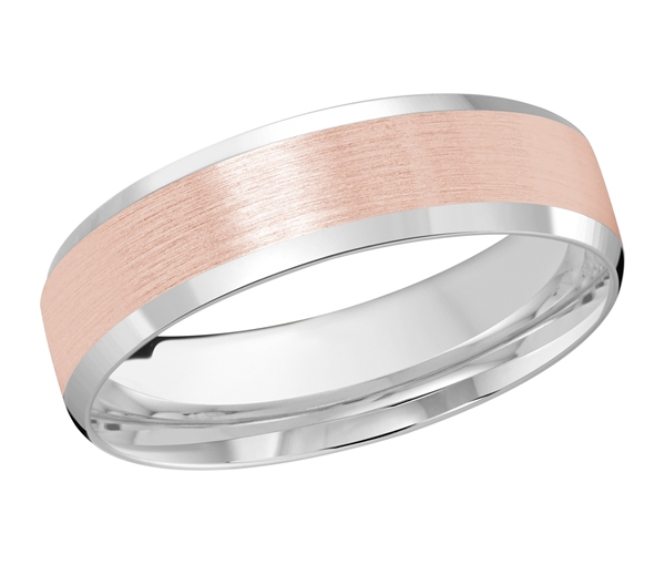 JONC EN OR FINI SATIN AVEC LES CÔTÉS EN BISEAUX - ML FT1105/6WP1 - MALO 