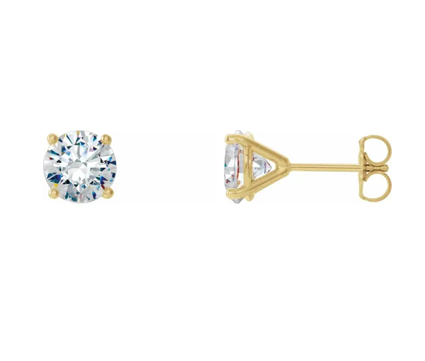 BOUCLES EN OR 14K SERTIES DE DIAMANTS DE LABORATOIRE - ST 688850Y35 - BIJOUX IMPORTATION