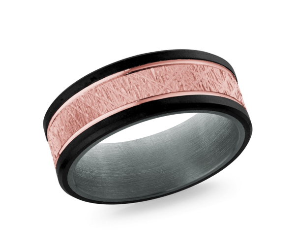 JONC EN TANTALE, OR 14K ET FIBRE DE CARBONE - ML MRDTS033P - MALO 