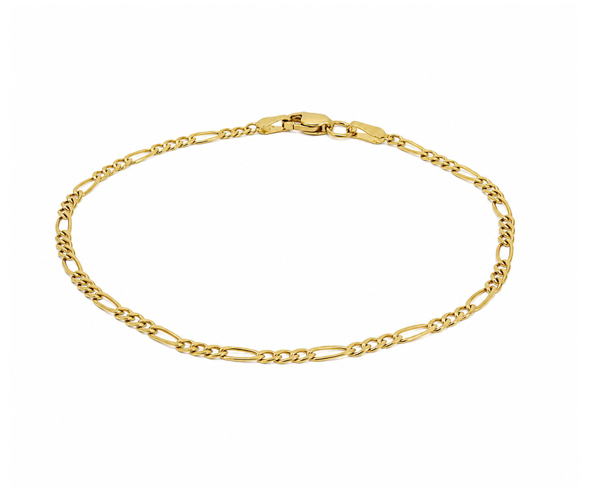 BRACELET À MAILLE FIGARO - MB FIG2.4Y07 - BIJOUX D'IMPORTATION