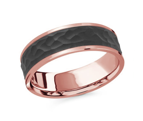 JONC EN OR 14K ET FIBRE DE CARBONE - ML MRDA076P - MALO 