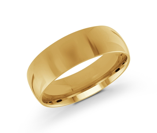 JONC DÔME UNI EN OR CONFORT FIT 7MM DE LARGEUR ET 1.8MM D'ÉPAISSEUR - ML J206/7Y7 - MALO 